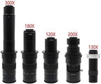 Microscope Accessories Kit for Adult Adjustable Magnification 300X 200X 180X 130X 120X Zoom C Mount Lens for HDMI VGA USB Industry Video Soldering Microscope Camera Accessory (Color : 130X)