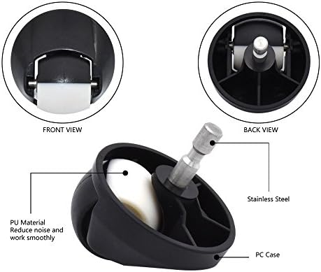 Neutop Replacement Front Wheel Caster Ball Assembly Compatible with All iRobot Roomba 500, 600, 700, 800, 900, e, i, & j Series Robot Vacuums, 2-Pack.