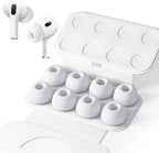 Seltureone 4 Pairs Replacement Ear Tips for Airpods Pro/Airpods Pro 2 with Noise Reduction Hole, Non-Slip Soft Silicone Airpods Pro Replacement Ear Tips with Portable Storage Box - Large