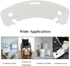 Curved Transfer Board Wheelchair Accessories for Transferring to Wheelchair ，Chair, Bed, Toilet, Car for Patient, Elderly, Disabled, 31.1 * 9.84 * 0.46" 3.64 lbs ABS Transfer Devices (White)