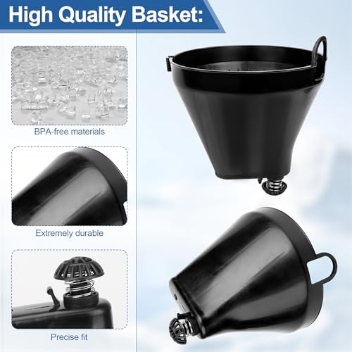 DCC-1200FB Coffee Filter Basket Holder Replacement for Cuisinart Coffee Makers, Brew Basket for Cuisinart Coffee Maker Parts DCC-1200, DCC-1200BCH, DCC-1200BW, DCC-1200CP, DCC-1200MRP1, DCC-1200W