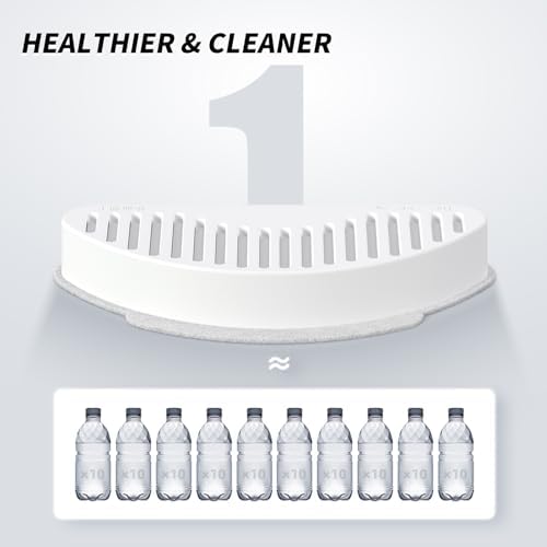 uahpet Official Water Fountain Filters Upgraded 6 Pack Replacement Filters & 12 Pack Replacement Filter Sponges for 67oz/2L Automatic Pet Fountain Cat Water Fountain Cat Water Dispenser