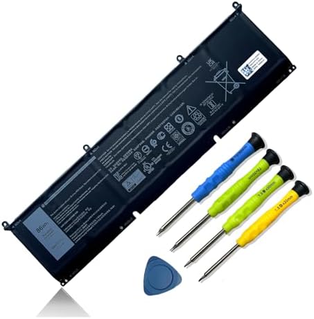 69KF2 6-Cell 86Wh Battery Replacement for Dell XPS 15 9500 9510 9520 G15 5510 5511 5515 5520 5521 Precision G5 G7 G16 M15 R3 R4 R5 R6 R7 M17 R3 R4 Inspiron 7510 7610 7620 P87F P91F 8FCTC 11.4V