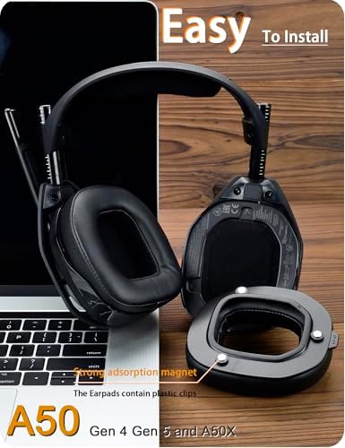 A50 Gen 4 Mod Kit - defean Replacement Earpads and Headband Compatible with Astro A50 Gen 4 Headset,Ear Cushions, Upgrade High-Density Noise Cancelling Foam, Added Thickness