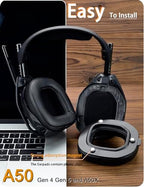 A50 Gen 4 Mod Kit - defean Replacement Earpads and Headband Compatible with Astro A50 Gen 4 Headset,Ear Cushions, Upgrade High-Density Noise Cancelling Foam, Added Thickness