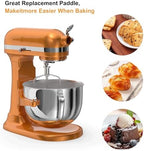5.5-6QT Stainless Steel Mixer Paddle for KitchenAid Stand Mixer KitchenAid Paddle Attachment Accessory, Uncoated, Dishwasher Safe Replacement. Polished Surface