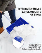 Snow Shovel for Removal for Driveway, for Car Home Garage Garden Kids Large Snow Shovel, 52-Inch Portable Snow Shovel for Garden, Car, Camping