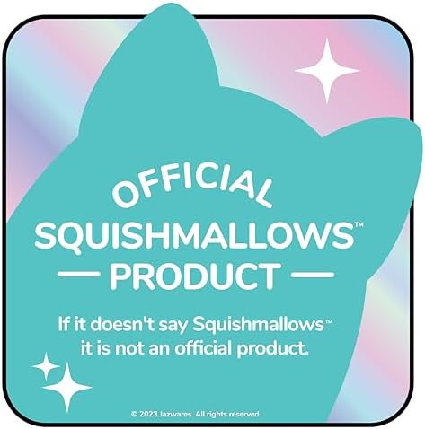 Squishmallows Original 12-Inch Delenne Rainbow Tie-Dye Dog with Party Hat - Official Jazwares Plush (Pack of 1)