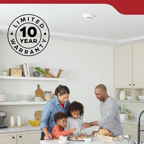 Kidde Hardwired Smoke Detector, 10-Year Battery Backup, Interconnectable, LED Warning Light Indicators, 2 Pack