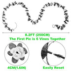 PONKING 8 Pcs 66FT Fall Garland, Artificial Rose Vine Flowers with Green Leaves, Hanging Fake Roses Vine for Room Anniversary Wedding Birthday Christmas Wall Arch Decor, Fall Champagne Flower