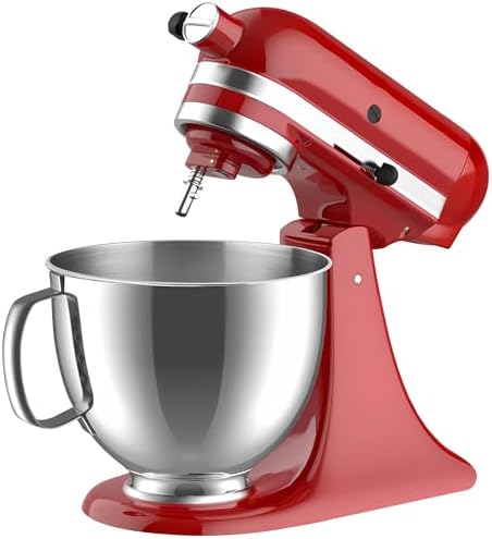Stainless Steel Mixer Bowl for KitchenAid Artisan & Classic Series 4.5 Quart / 5 Quart Tilt-Head Stand Mixers, KSM150 Stainless Steel Bowl Replacement, Mixing Bowl for KitchenAid, Silver