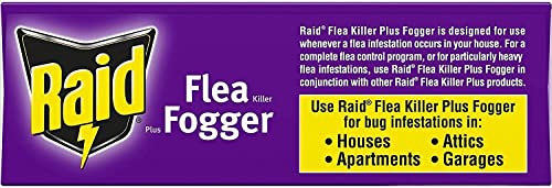 Raid Flea Flogger Plus Killer, Kills Fleas and Hatching Eggs 3 Count (Pack of 4)
