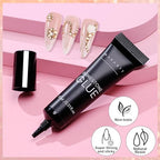 Makartt Champagne Nail Rhinestone with Gel Nail Glue for Gems 15ML Strong Adhesive Nail Rhinestone Glue Round & 3D Shape Flatback Nail Crystal Diamond for Nail Charm Accessories Jewels Decoration