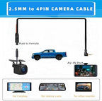2.5mm to 4Pin Dash Cam Cable (9M/31Ft 4PIN), Car Rear View Camera Extension Cord for Dash Cam Carplay Screen Plug and Play Replacement Cable…