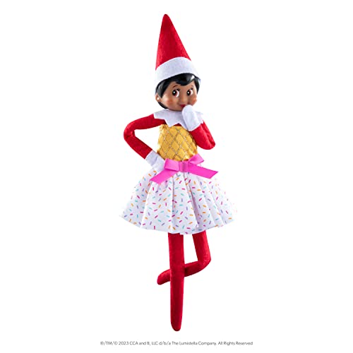 The Elf on the Shelf Claus Couture Ice Cream Party Dress For Your Scout Elf - Includes Ice Cream Cone inspired dress with bodice