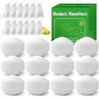 Natural Mouse Repellent, 12 Pack Rodent Repellent Balls Peppermint Oil to Repel Mice and Rats, for Car Engines Home Kitchen Yard Garage Indoor & Outdoor, Humans & Pet Safe