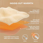 Bedsure Heated Blanket Electric Throw - Soft Flannel Electric Blanket, Heating Blanket with 4 Time Settings & 6 Heat Settings, Warm Blanket Gift for Grandma (50x60 inches, Grey)
