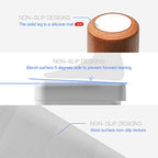Poop Stool Toilet Stool Adults for Bathroom, 5.9" to 8.5" Adjustable Height Toilet Stool Squat Adult (White, Beechwood Feet)