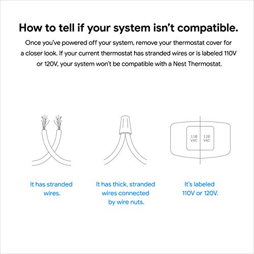 Google Nest Thermostat - Smart Thermostat for Home - Programmable Wifi Thermostat - Snow,1.07"D x 3.31"W x 3.31"H