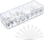 Tatuo 1 Pcs Cable Organizer with 10 Wire Ties, Clear Plastic Cord Storage Box with Lid for Home Office Desk Organizers and Accessories