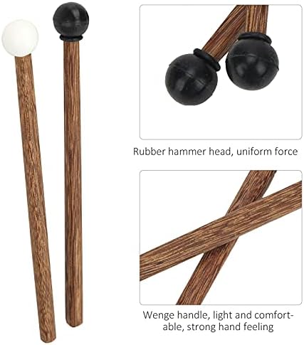 4PCS Steel Tongue Drum Mallets, 6.5in Rubber Percussion Mallets, Drum & Percussion Accessories for Child Drummers and Practitioners