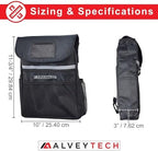 AlveyTech Water-Resistant Saddle Bag (Large, Black) - For Mobility Scooters, Wheelchairs, & Power Chairs - Lightweight & Easy to Install - Storage Organizer - Electric Wheelchair Accessories Adults