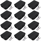 Mouse Stations with Keys 12 Pack, Keyless Design and Key Required Mouse Stations, Mice Stations, Keeps Children and Pets Safe Indoor & Outdoor, Black