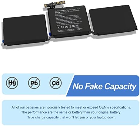ANTIEE A2159 A2289 A2338 Battery Replacement, A2171 Battery for MacBook Pro 13-Inch 2019 2020 (M1) EMC 3301 3456 3578 MUHN2 MUHP2 MUHQ2 MUHR2 MXK62 MYDA2 MYD82 MYD92 MYDC2 MXK52 MXK32 MXK72