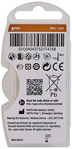 60 x Size 312 / BROWN - DURACELL EasyTab Hearing Aid Batteries (10 packs of six cells)