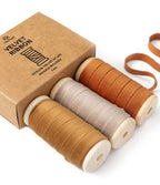 Vitalizart Fall Velvet Ribbon Set 3/8" x 15 Yd Wooden Spool Fabric Trim 3 Rolls * 5 Yd for Christmas Wreath Decoration Handmade Craft Ornaments Gift Wrapping & Bow Making