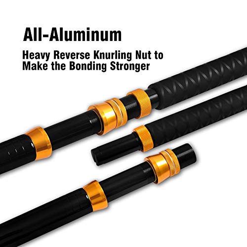 Fiblink Bent Butt Fishing Rod 2-Piece Saltwater Offshore Trolling Rod Big Game Roller Rod Conventional Boat Fishing Pole (Length: 5')