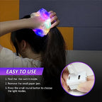 Light Up Scrunchies, Double-layer LED Scrunchy Colorful Hair Ties Glow in the Dark Party Supplies Glow Sticks Party Favor Festival Rave Accessories for Girls & Women Neon Party (9PCS-Multi-color)