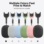 Case Cover for AirPods Max Headphones,AHBTEYM Carbon Fiber Texture TPU Ear Cups Cover/Ear Pads Case Cover/Headband Cover for Apple AirPod Max,Accessories Silicone Protector Cover(Matte Black)