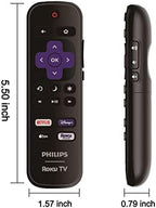 OEM Replacement Remote Control Compatible with All Philips Roku TV Smart TVs【Only Works with Philips Roku TV, Not for Roku Stick and Roku Box】 (Netflix/Disney Plus/Apple TV+ / Roku Channel)