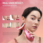 Lily Neck Face Massager, Face Sculpting Tool, 3-in-1 Facial Device with Thermal, Triple Action Care, for Enhanced Absorption Radiance Contouring Elasticity and Lymphatic Drainage (With Stand)