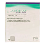 ConvaTec DuoDERM Extra Thin CGF Hydrocolloid 4"x4" Sterile Self-Adhesive Dressing for Management of Lightly Exuding Wounds, Flexible, Latex-Free, Beige, 187955, Box of 10