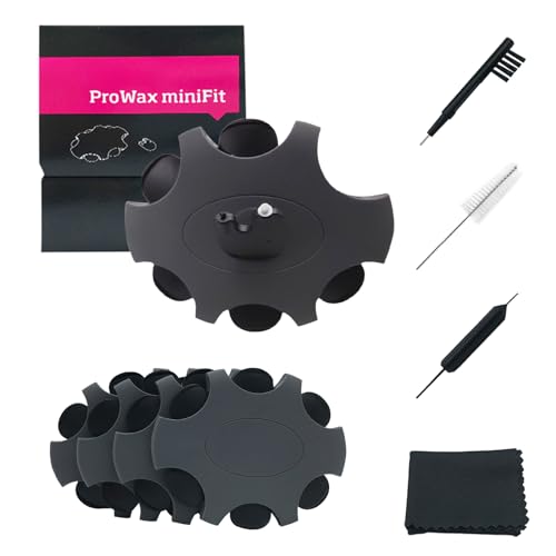 Hearing aid Wax Guards (1mm) Replacement Wax Filters for Oticon ProWax miniFit Wax Traps, Hearing Amplifier Cleaning Brush kit Tools with Carry case -4Packs/ 24Filters
