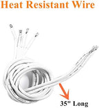 Exact Durable Igniter Kit Replacement for CharGriller, Cuisinart and Others Gas Grill Models with 4-Pcs Ceramic Electrode and 4-Pcs Ignitor Wire