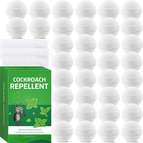 36 Pack Roach Repellent Peppermint Oil to Keep Cockroach Away from House, Powerful Cockroach Repellent, Roach Spider Ant Mouse Repellent for Home Kitchen Office Hotel Garage Car, Safe for Humans