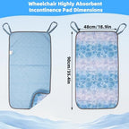 Waterproof Highly Absorbent Incontinence Wheelchair Pads for Elderly, Washable and Reusable wheelchair incontinence pads with Two Loop Handles 35" x 18" for Most Wheel Chair, Wheelchair Accessories