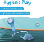 Rechargeable Baby Bath Shower Head - Kids Toddler Bathtub Sprayer Toy - Infant Child Tub Accessories Dolphin Bathtime Water Pump