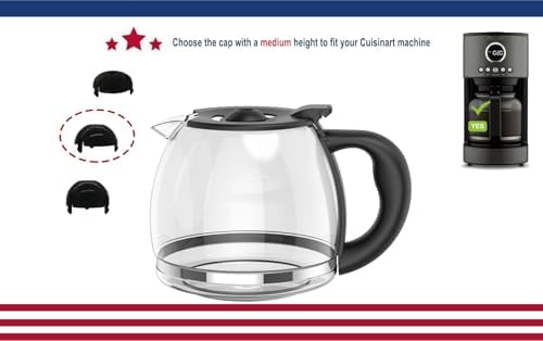 Replacement Coffee Pot, Only Compatible for Cuisinart Coffee Maker DCC1220BKS， NOT for Other brand or other models.