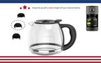 Replacement Coffee Pot, Only Compatible for Cuisinart Coffee Maker DCC1220BKS， NOT for Other brand or other models.