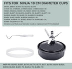 1 Pack Ninja Blender Replacement Part, 7 Fins Ninja Blender Blade with Rubber Gasket, Stainless Steel High Speed New Bearing, Compatible with Ninja Blenders Auto iQ BL480 BL482 BL682 BL642 NN102 Etc.