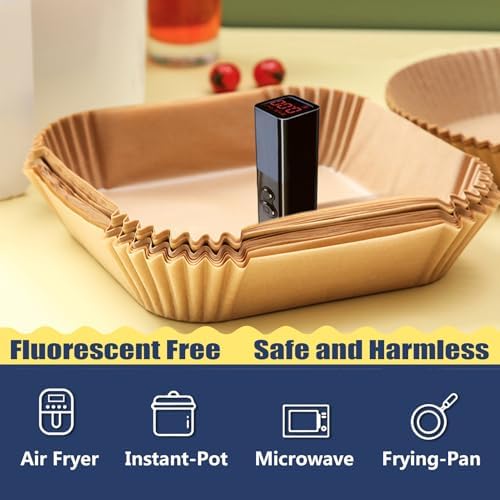 Air Fryer Liners for Ninja Crispi Air Fryer, Set of 250PCS Air Fryer Parchment Paper Liners for Ninja FN101 4QT&6 Cup Glass Containers, Ninja Crispy Cooking System Accessories