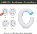 Premium Replacement Ear Pads Compatible for Bose QC35 & QC35ii Over-Ear Headphones Made by GEVO- Comfortable Adaptive Memory Foam and Extra Durable Earpads Kit for Bose QuietComfort 35 &35ii(White)