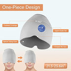 Headache Relief Hat Migraine Ice Head Wrap, Ice Packs for Injuries Reusable Migraine Relief Cap, Wearable Compressed Therapy Headache Relief Hat for Migraines Tension Sinus Fever Stress Relief(Gray)
