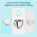 IAGREEA 5 Quarts Stainless Steel Bowl Fits For KitchenAid 4.5-5 QT Tilt-Head Stand Mixer, 304 Mixer Bowl With Handle, Replacement Mixing Bowls, Heavy Duty, Large Capacity Dishwasher Safe, Easy Clean