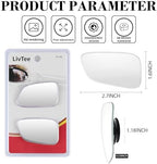 LivTee Blind Spot Car Mirror, HD Glass Frameless Convex Side Mirror Blindspot, Wide Angle Rear View Car Mirrors for Cars SUV Trucks and RVs - Car Accessories