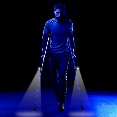 Ergoactives,LLC LightBaum- Adjustable LED Flashlight for Crutches, Canes, & Walkers, Helps Prevent Falls During Dark Hours, Perfect Illumination Allows Users to See at Night (Universal Tube Mount)